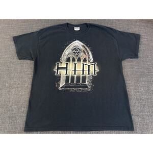 HIM Metal Rock Goth Band Shirt 2006 Black Mens Size XL Hanes Heavyweight